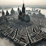 **Image Prompt:** "A map of Poland visualized as a body, lungs representing Warsaw and Krakow struggling to breathe due to smog, depicting them as diseased and damaged. Use muted, desaturated colors to emphasize the pollution. Dramatic lighting, digital art."